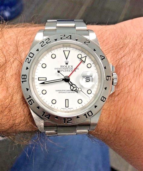 rolex explorer ii white face rubber band|Rolex Explorer II reviews.